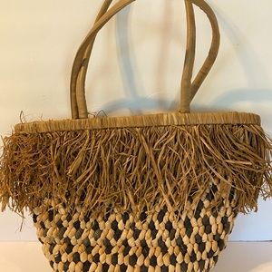 CasaBlanca Raffia Edge Tote Bag